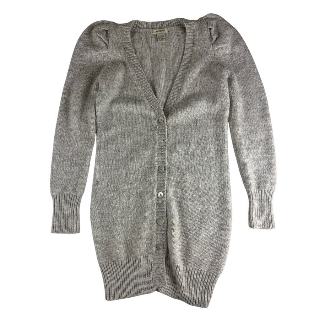 Vertigo Paris Gray Button Down Sweater - Size Medium